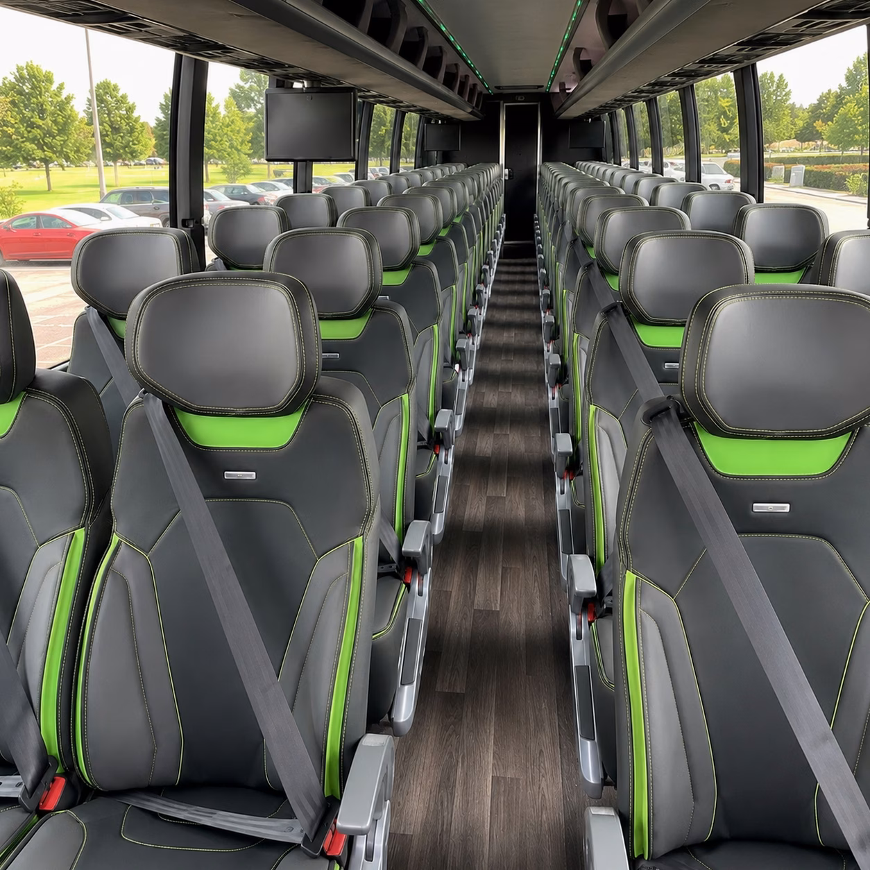 santa clara charter bus rental interior